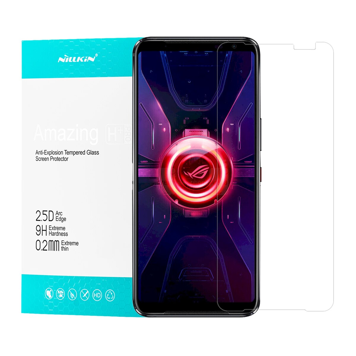 Folie de protectie, Nillkin, Compatibil cu PRO ASUS ROG PHONE 3, Sticla, Transparent