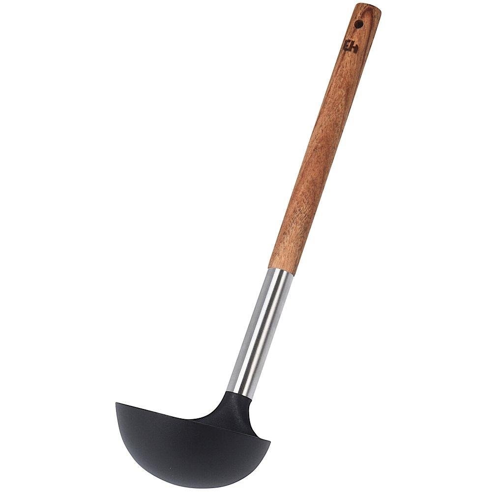 Polonic, Excellent Houseware, Lemn/Nylon, 30 cm, Negru/Maro