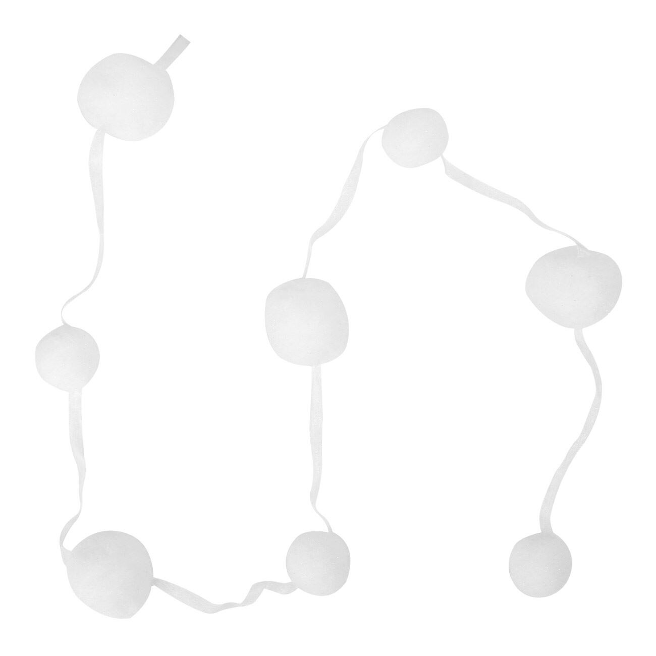 Decoratiune de Craciun, Zola®, care atarna, din globulete, albe, 1m