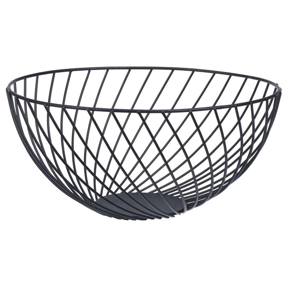 Cos fructe/legume, Excellent Houseware, Metal, 25 cm, Negru