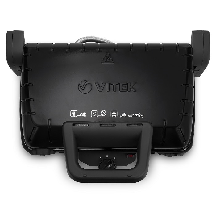 Sandwich-maker, gratar electric VITEK VT-2632 , 2000 W, inox plastic, Negru