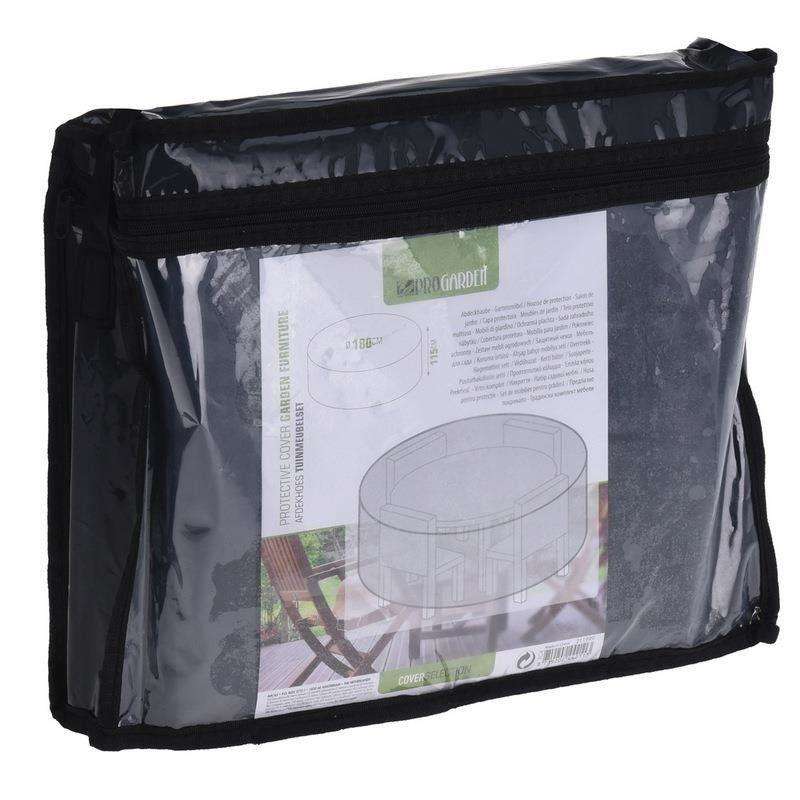 Husa masa si scaune gradina, Progarden, 180x115 cm, Negru