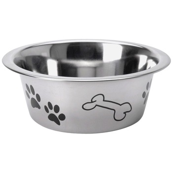 Bol mancare/apa animale, Orion, Inox, 0.8 L, Argintiu Bol mancare/apa animale, Orion, Inox, 0.8 L, Argintiu