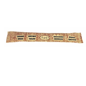 Zahar brun baghete, ambalat in pungi de polietilena, 100 x 5 g Zahar brun baghete, ambalat in pungi de polietilena, 100 x 5 g