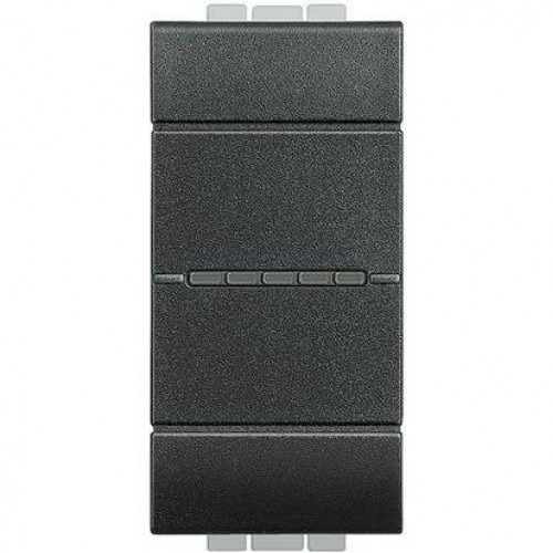 Intrerupator, Bticino, Axial, Cap cruce, Living Light, 1M, 16A, Negru Antracit, L4054