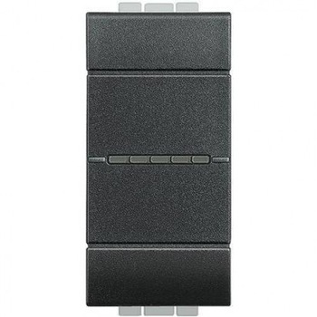 Buton cu revenire, Bticino, Axial, Living Light, 1M, 10A, Negru Antracit, L4005AN Buton cu revenire, Bticino, Axial, Living Light, 1M, 10A, Negru Antracit, L4005AN