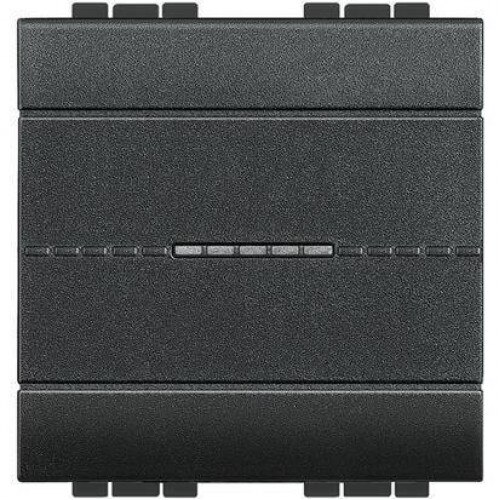 Intrerupator, Bticino, Axial, Cap scara, Living Light, 2M, 16A, Negru Antracit, L4053M2AN