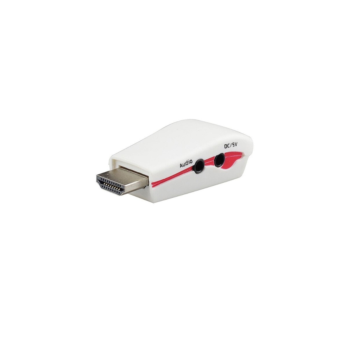 Adaptor HDMI la VGA si cablu audio + cablu alimentare USB pentru PC, Alb