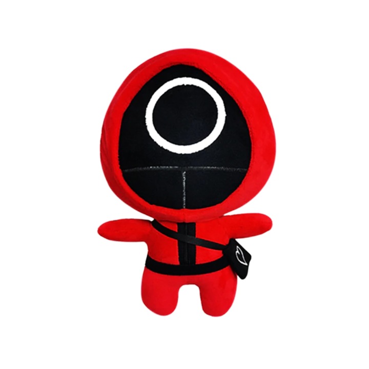 Плюшена фигурка teleMAG Squid Game Squid Game Circle Soldier, 11 см, Червен