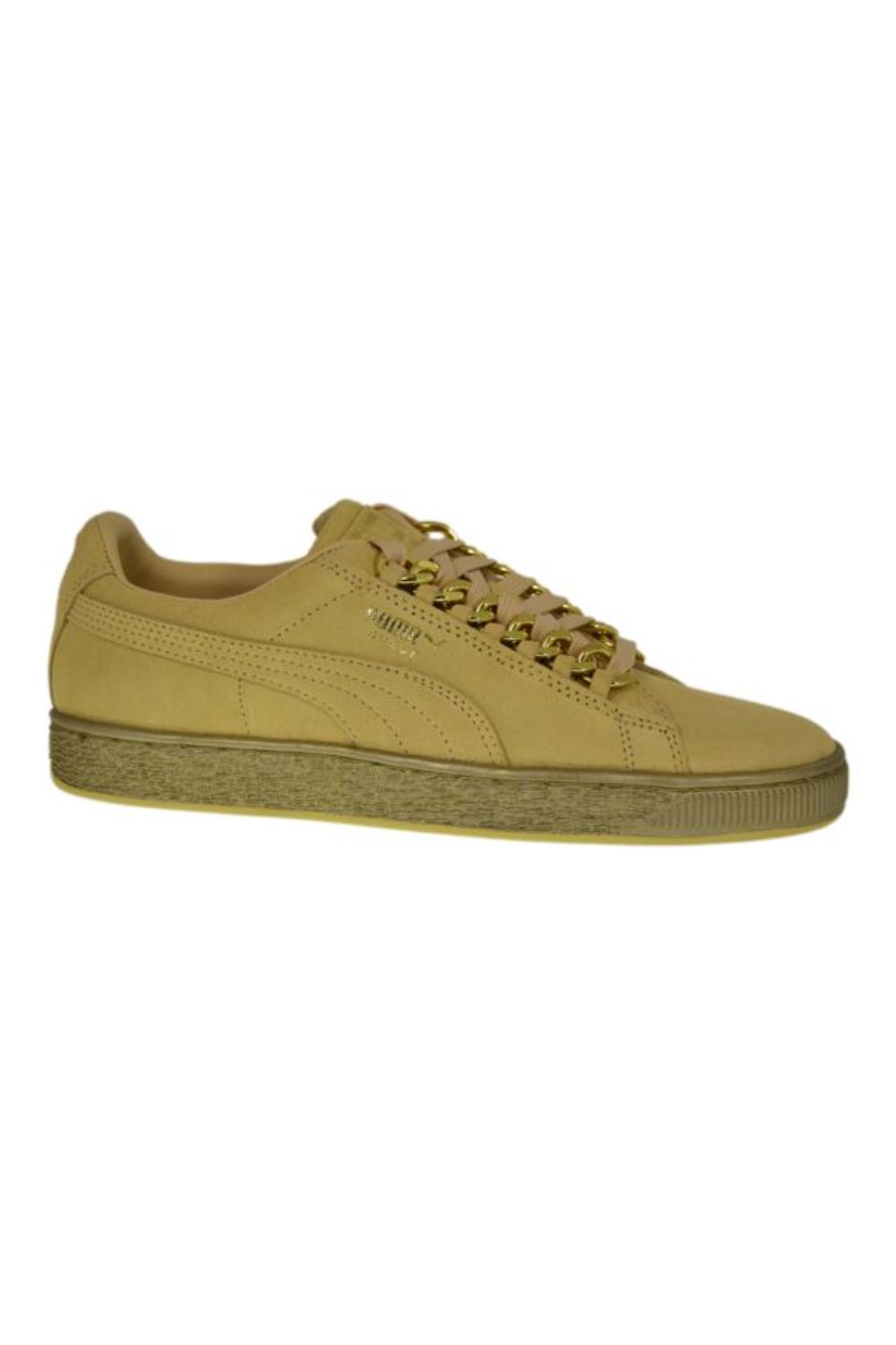 Tenisi dama Puma, Classic x Chain, Piele intoarsa, Galben, Galben