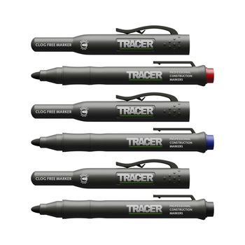 Set 3 Markere TRACER ACF-MK3 Clog Free Negru, Albastru, Rosu Set 3 Markere TRACER ACF-MK3 Clog Free Negru, Albastru, Rosu