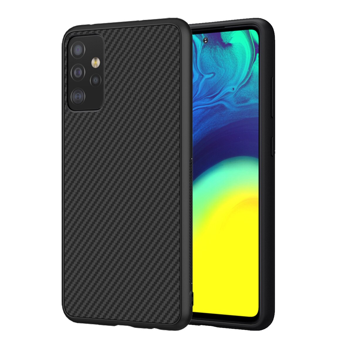 Husa de protectie, NILLKIN, Compatibil cu GALAXY A52 5G, Fibra de carbon/PP, Negru