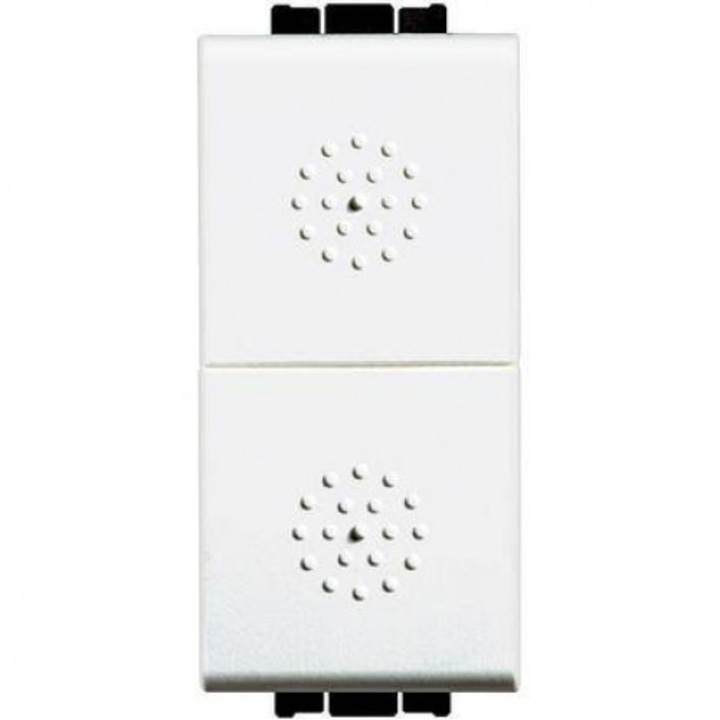 Buton, jaluzele, rulouri electrice, Bticino, Living Light, 1M, 16A, 1P ND+1P ND, Alb, N4036