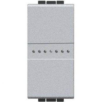 Buton cu revenire, Bticino, Axial, Living Light, 1M, 10A, Aluminiu, NT4055AN Buton cu revenire, Bticino, Axial, Living Light, 1M, 10A, Aluminiu, NT4055AN