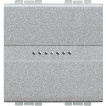 Intrerupator, Bticino, Axial, Cap scara, Living Light, 2M, 16A, Aluminiu, NT4053M2AN Intrerupator, Bticino, Axial, Cap scara, Living Light, 2M, 16A, Aluminiu, NT4053M2AN