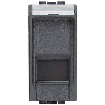Priza date, Bticino, UTP, CAT5E, Living Light, RJ45, 1M, Negru Antracit, L4279C5E Priza date, Bticino, UTP, CAT5E, Living Light, RJ45, 1M, Negru Antracit, L4279C5E