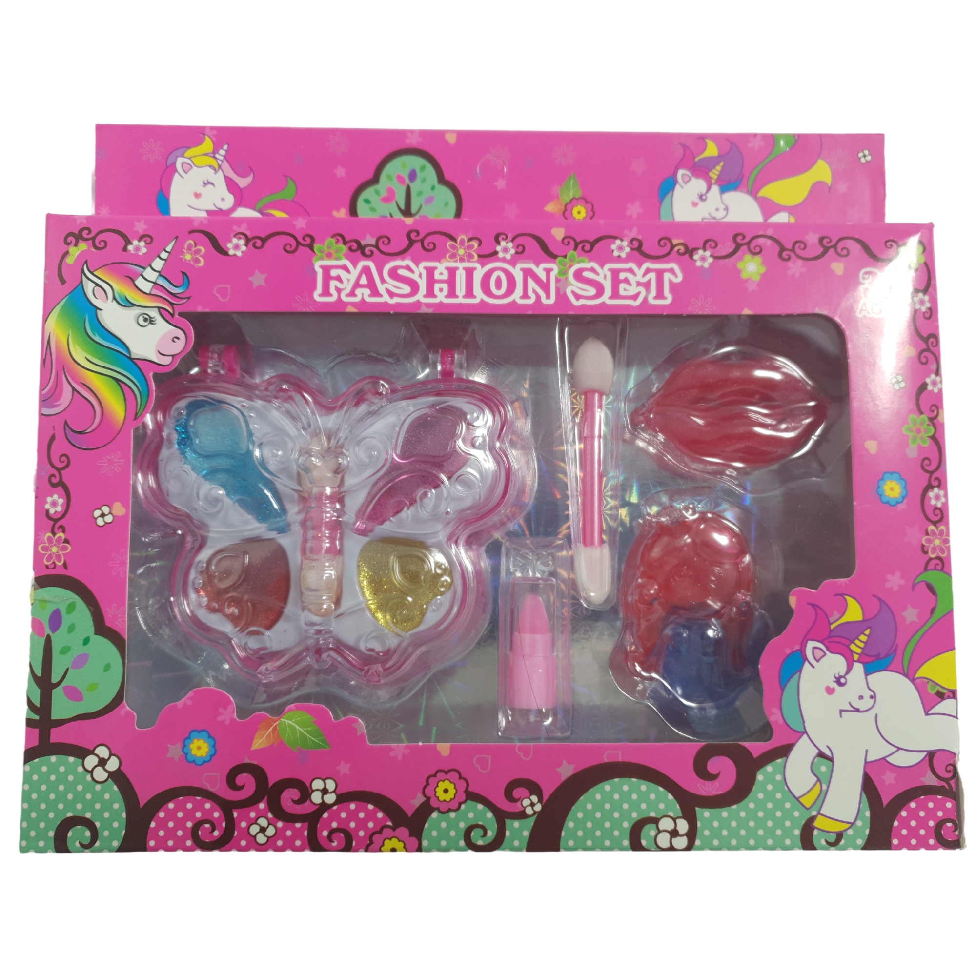 Trusa de machiaj copii in forma de fluturas, fard+ruj