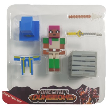 Set figurina tip Minecraft, 5 accesorii si arme incluse, Multicolor, + 3 ani Set figurina tip Minecraft, 5 accesorii si arme incluse, Multicolor, + 3 ani
