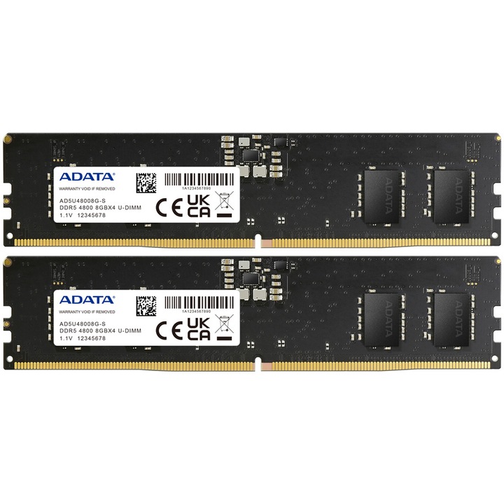Памет ADATA U-DIMM, 8GB DDR5, 4800MHz CL40, Dual Channel Kit