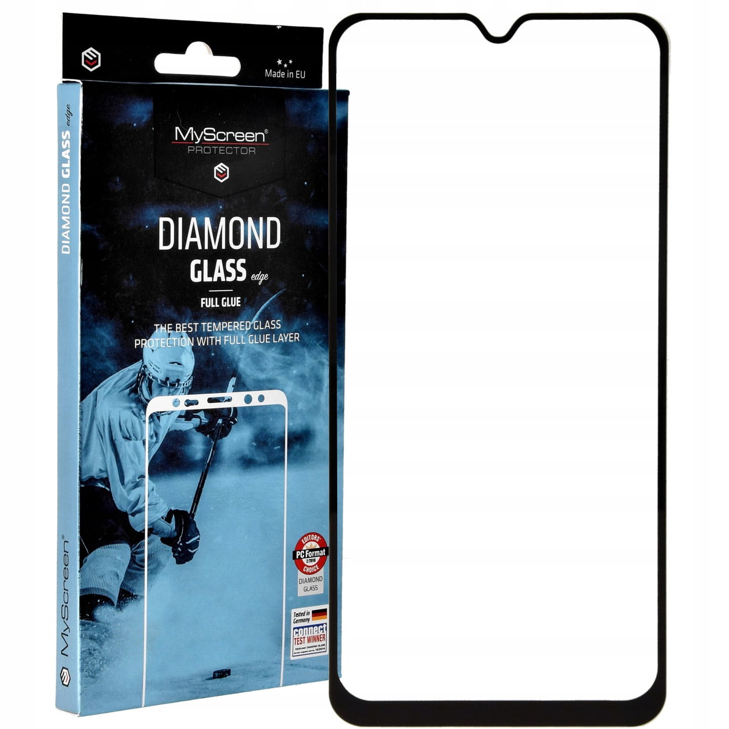 Folie de sticla de protectie MyScreen Diamond Edge Full Glue Galaxy A50, negru