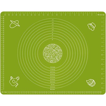 Covoras din silicon alimentar, awwaline®, verde, rezistent la temperaturi ridicate, ideal pentru framantat aluat, 65 x 45 cm Covoras din silicon alimentar, awwaline®, verde, rezistent la temperaturi ridicate, ideal pentru framantat aluat, 65 x 45 cm