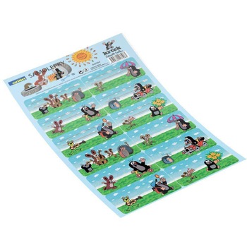 Set 12 etichete scolare Krecik, Orion, Multicolor Set 12 etichete scolare Krecik, Orion, Multicolor