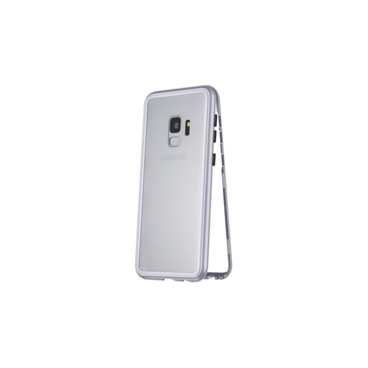 Кейс съвместим с Samsung Galaxy S9, Сребрист-Прозрачен