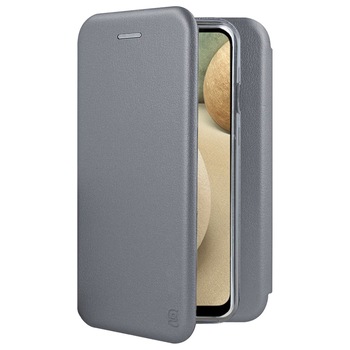 Husa pentru Samsung A12 - tip carte, inchidere magnetica, Gekko Elegance - SILVER