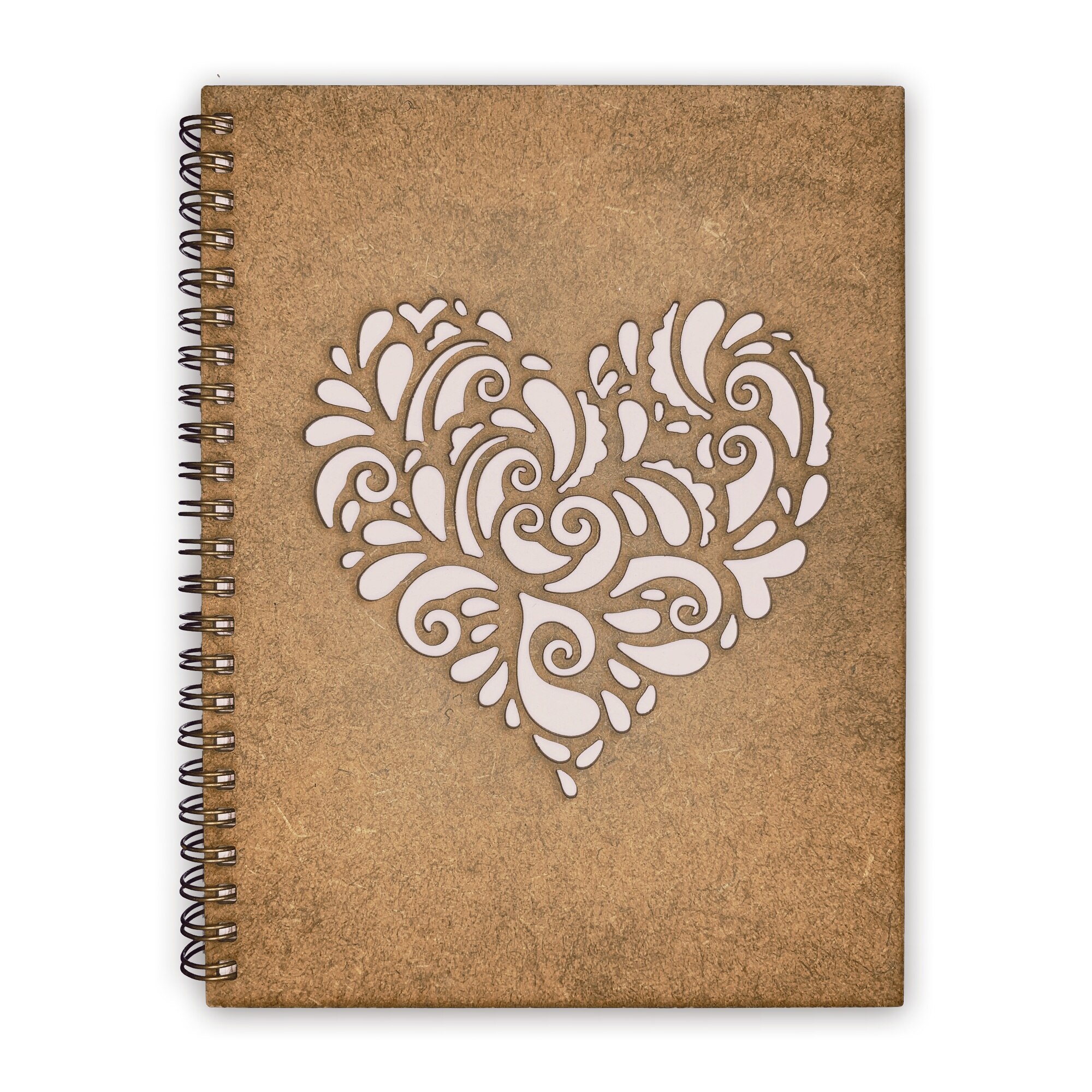 Agenda Lemn Decupata A5 80 file - Inima complexa