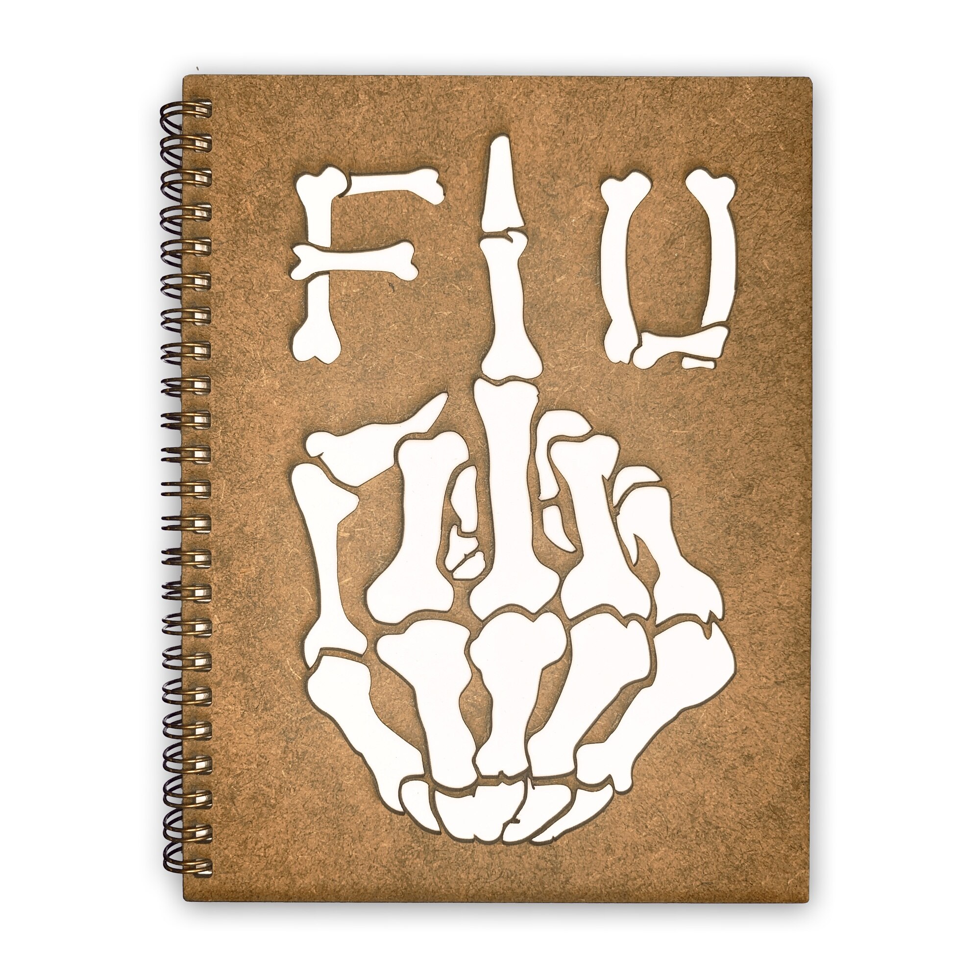 Agenda Lemn Decupata A5 80 file - Schelet F.U.