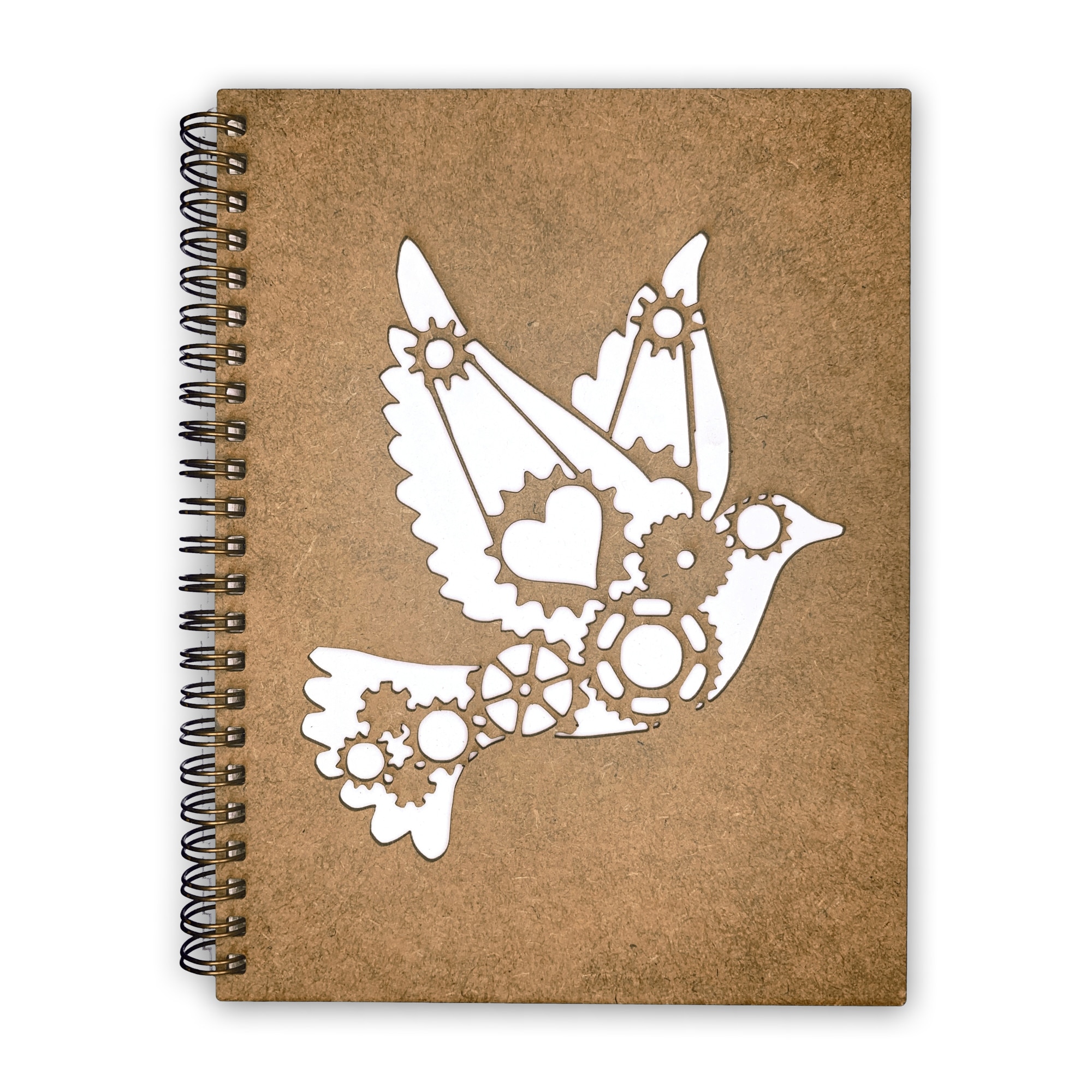 Agenda Lemn Decupata A5 80 file - Porumbel Mecanic