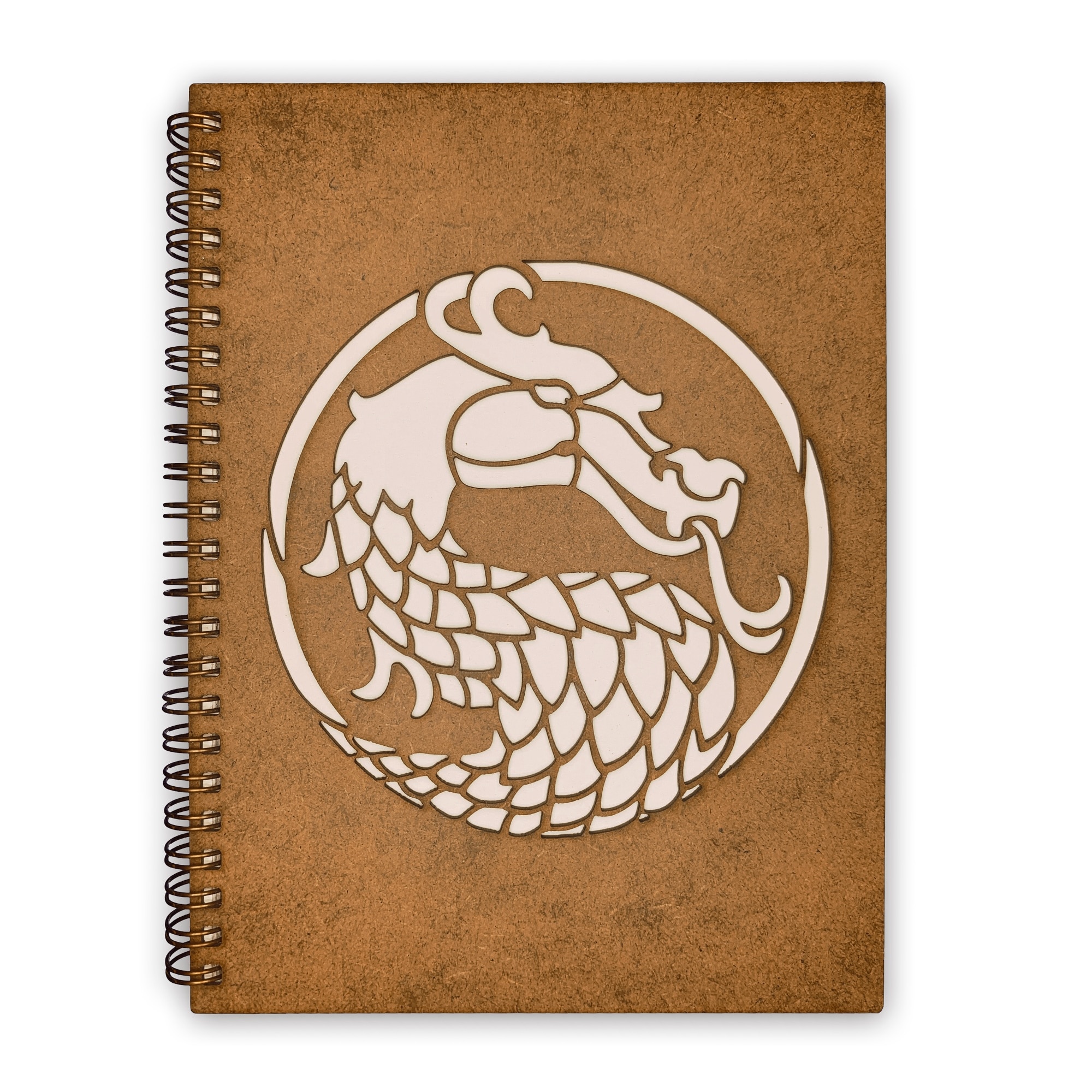 Agenda Lemn Decupata A5 80 file - Dragon Amulet