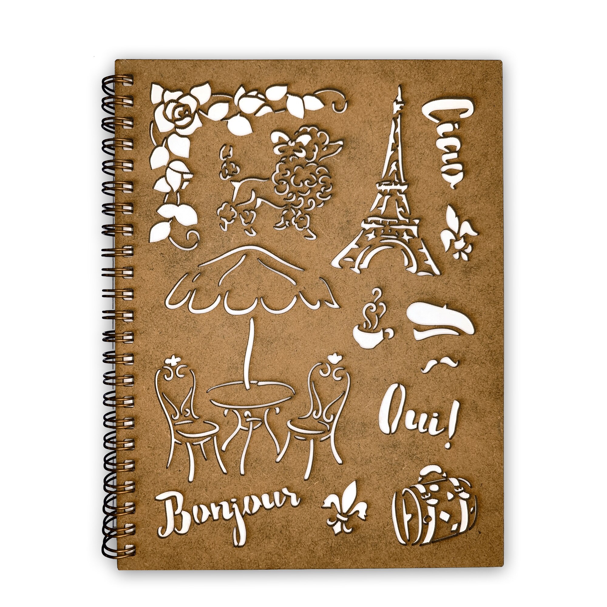 Agenda Lemn Decupata A5 80 file - Paris
