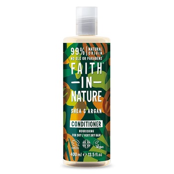 Balsam natural hranitor cu unt de shea si ulei de argan pentru par uscat, Faith in Nature, 400 ml Balsam natural hranitor cu unt de shea si ulei de argan pentru par uscat, Faith in Nature, 400 ml