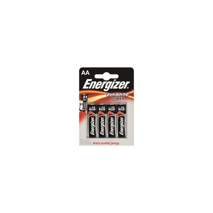 Energizer Alkaline Power 4 darabos elem készlet, LR6, AA, R6, MN 1500, 1.5V, 1x Blister
