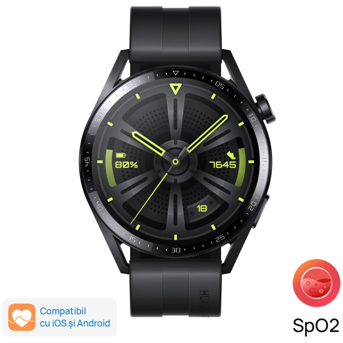 Smartwatch Huawei Watch GT3, 46mm, Active Edition, Black