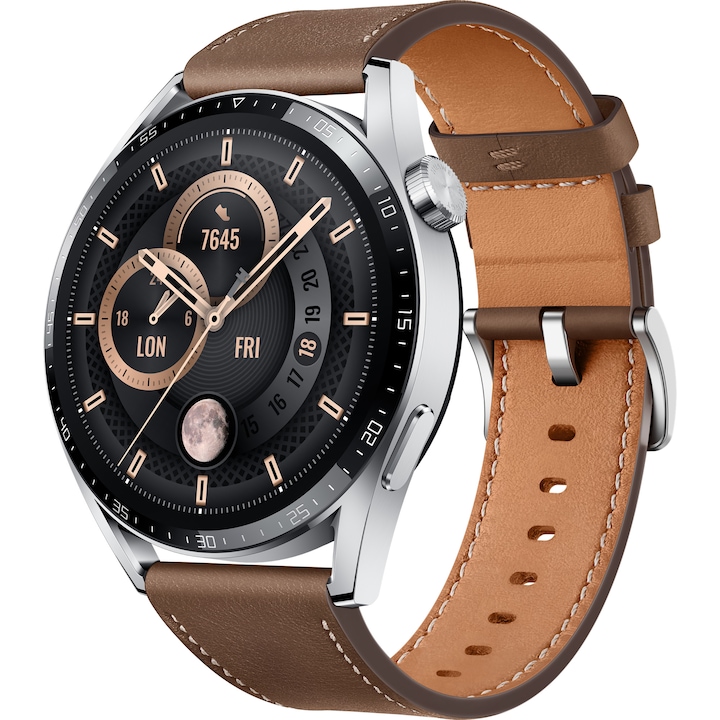 Smartwatch Huawei Watch GT3, 46mm, Classic Edition, Brown Leather
