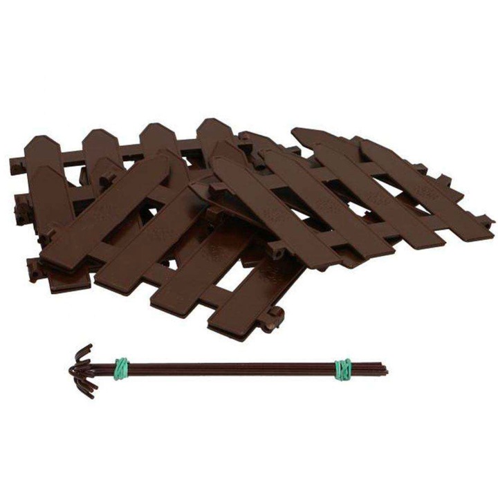 Gard gradina, Vilde, 10 Piese, 20x15 cm, Maro