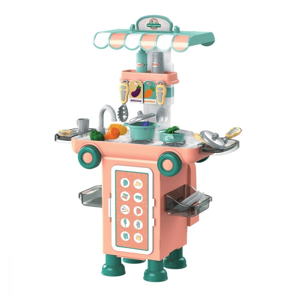 Bucatarie mobila in rulota pentru fete cu 43 de piese, pentru fete , ATS