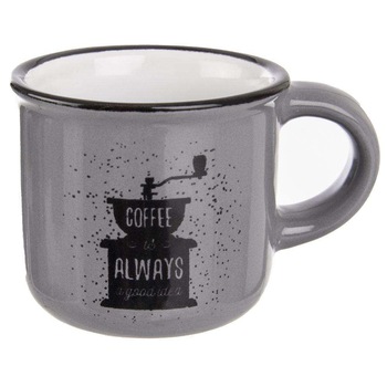 Cana espresso, Orion, Ceramica, 90 ml, Gri Cana espresso, Orion, Ceramica, 90 ml, Gri