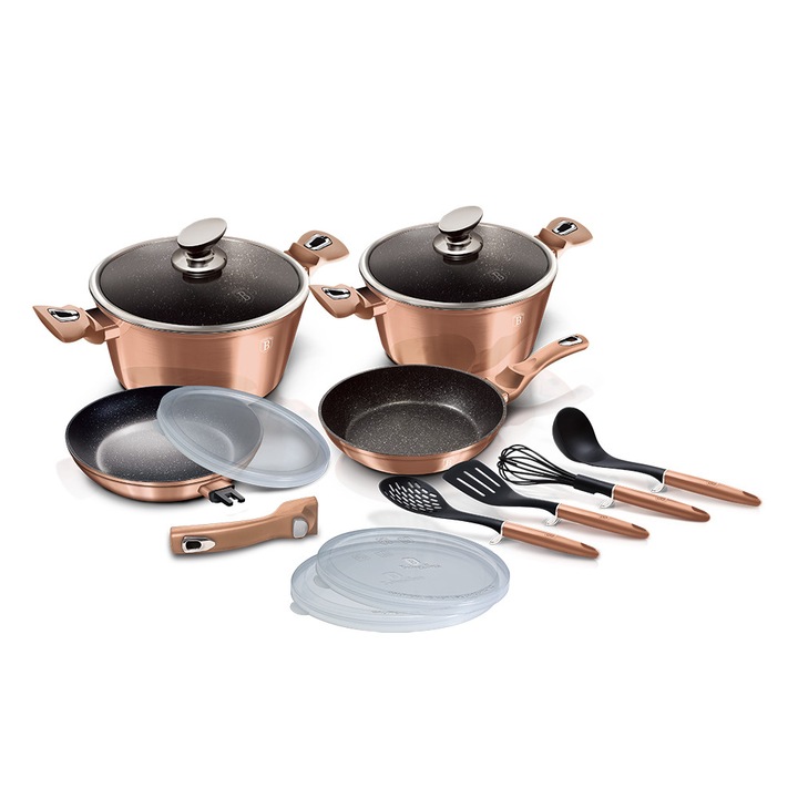 Комплект тенджери Berlinger Haus BH 7058 Rose Gold Edition