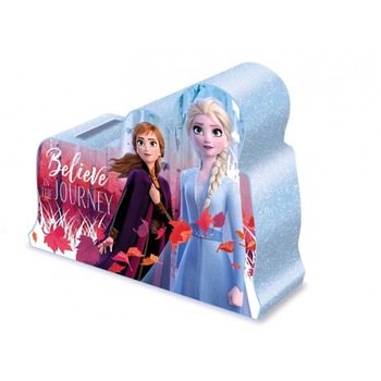 Pusculita metal Frozen, 16,8 x 16,8 x 7,8 cm Bleu/Roz Pusculita metal Frozen, 16,8 x 16,8 x 7,8 cm Bleu/Roz