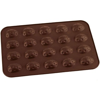 Forma biscuiti/nuci, Orion, Silicon, 20 compartimente, Maro Forma biscuiti/nuci, Orion, Silicon, 20 compartimente, Maro