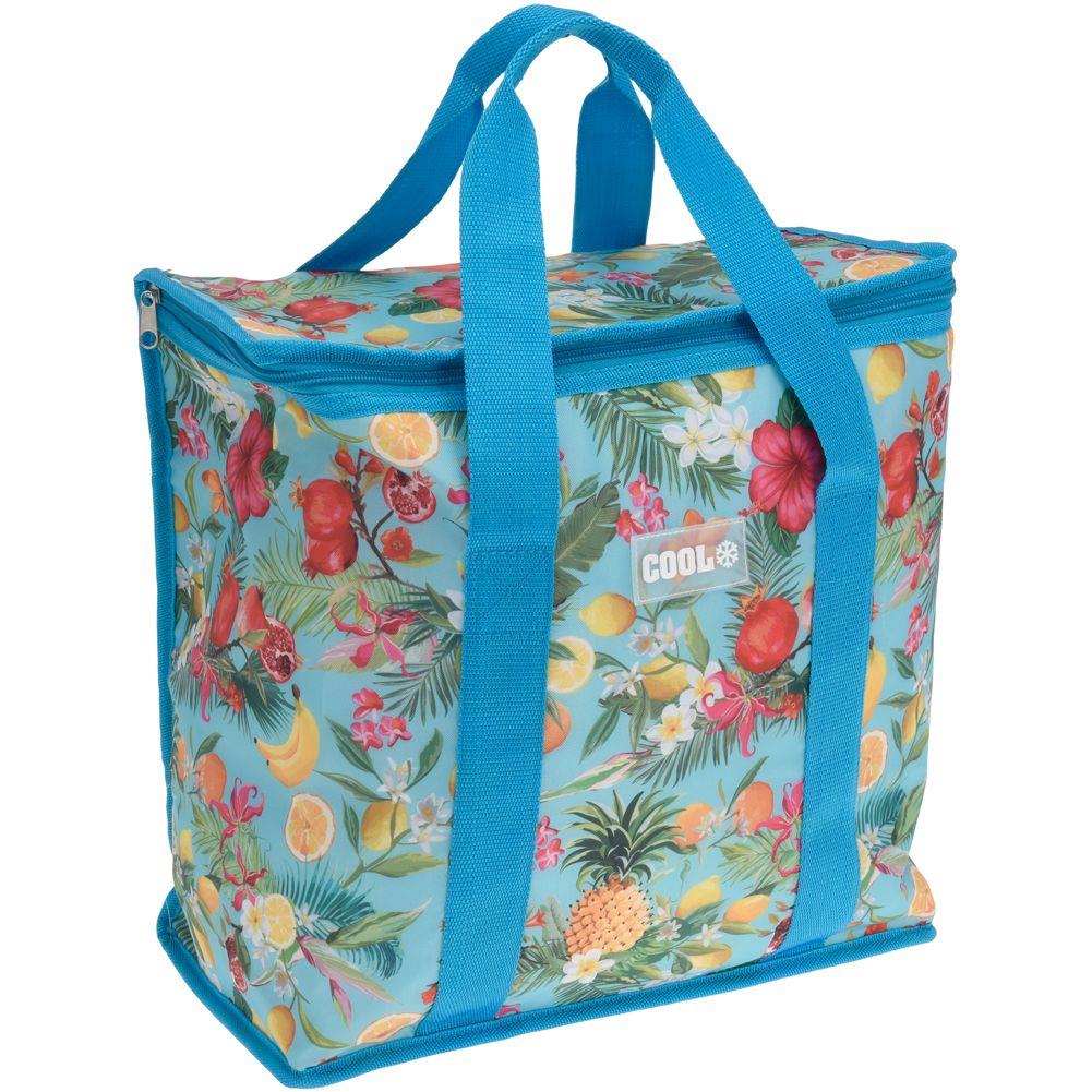 Geanta termica, COOL, Poliester, 16 L, Model floral, Multicolor