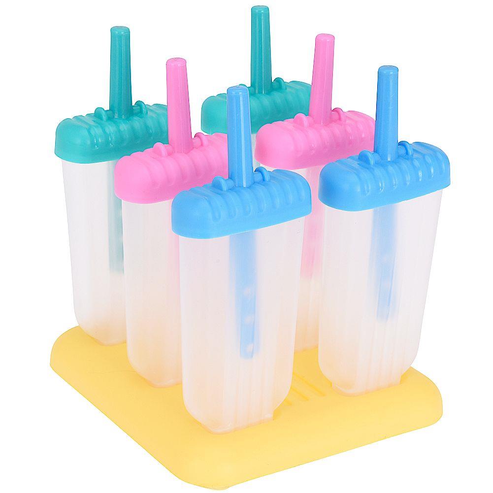 Matrita inghetata, Excellent Houseware, Plastic, 6 compartimente, Multicolor