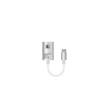 Cablu USB 3.1 Type C la HDMI 4K (mama) pentru dispozitivele cu mufa Tip C, Alb Cablu USB 3.1 Type C la HDMI 4K (mama) pentru dispozitivele cu mufa Tip C, Alb