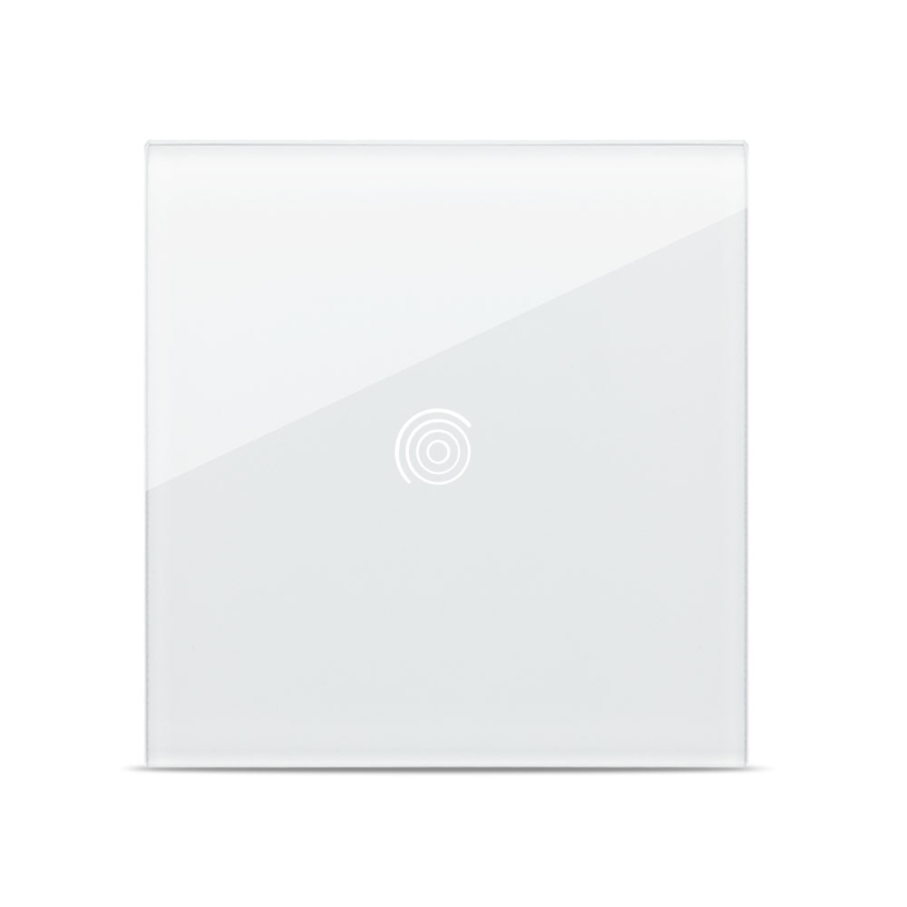 Intrerupator tactil simplu complet Pulsar, sticla