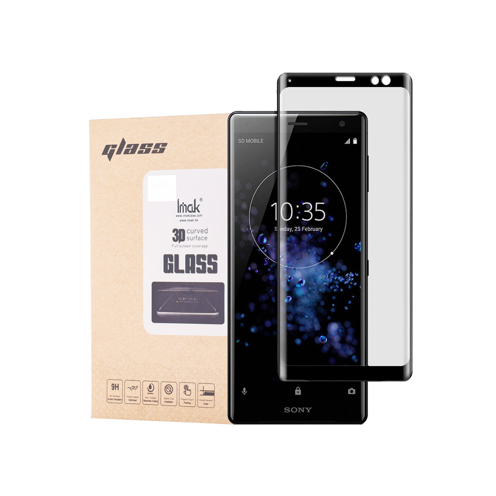 Folie de protectie, Nillkin, 3D Sticla Temperata, Compatibil cu SONY XPERIA XZ3, Negru