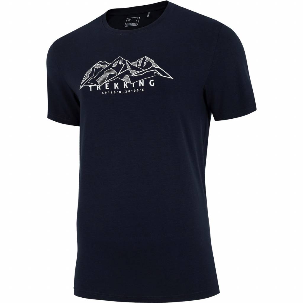 Tricou barbati 4F, H4L21-TSM062, Bumbac, Bleumarin, XL
