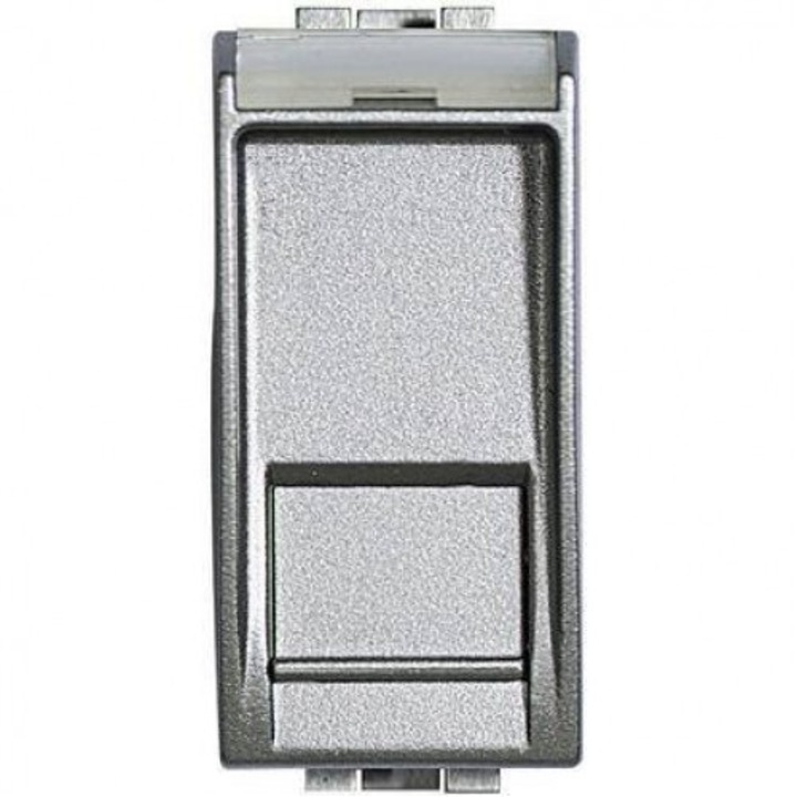 Priza date, Bticino, UTP, CAT5E, Living Light, RJ45, 1M, Aluminiu, NT4279C5E